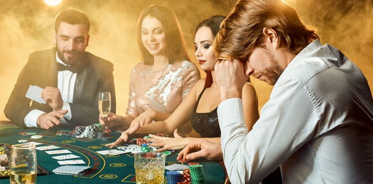 O imagine cu jucatori care pierd la Blackjack