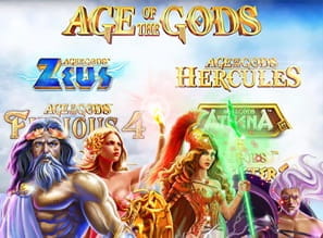 O imagine cu logo-ul slotului Age of Gods