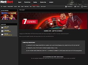 NetBet, promotia 7 e cu Noroc la ruleta live