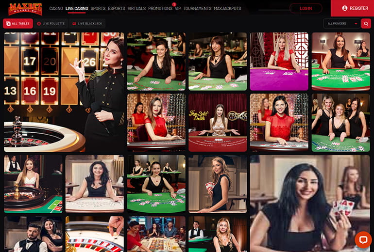 Platforma Live online la MaxBet Casino