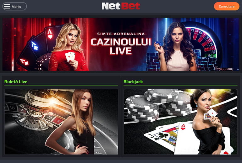 Platforma online al cazinoului live NetBet