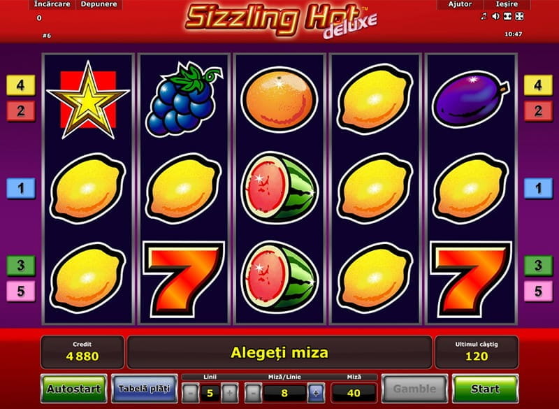 Sizzling Hot Deluxe, slot exclusiv la Admiral Cazino Romania