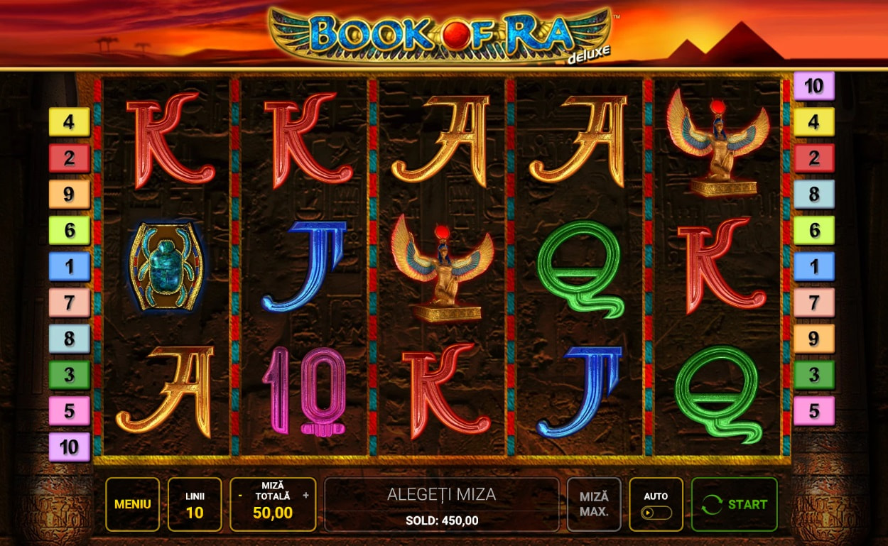 Slotul Book of Ra Deluxe de la Greentube