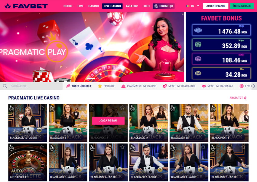 Platforma Online al cazinoului Favbet Live