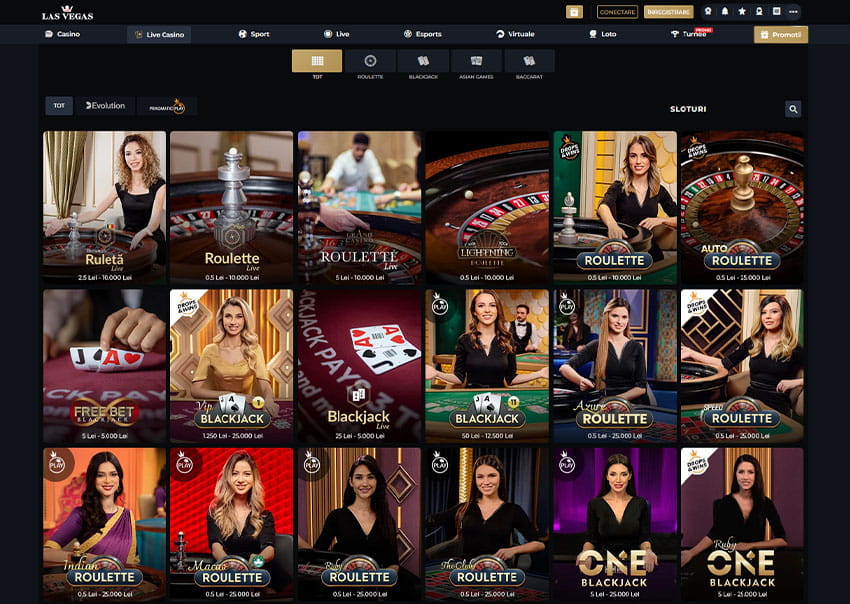Platforma Online a cazinoului Las Vegas Live 