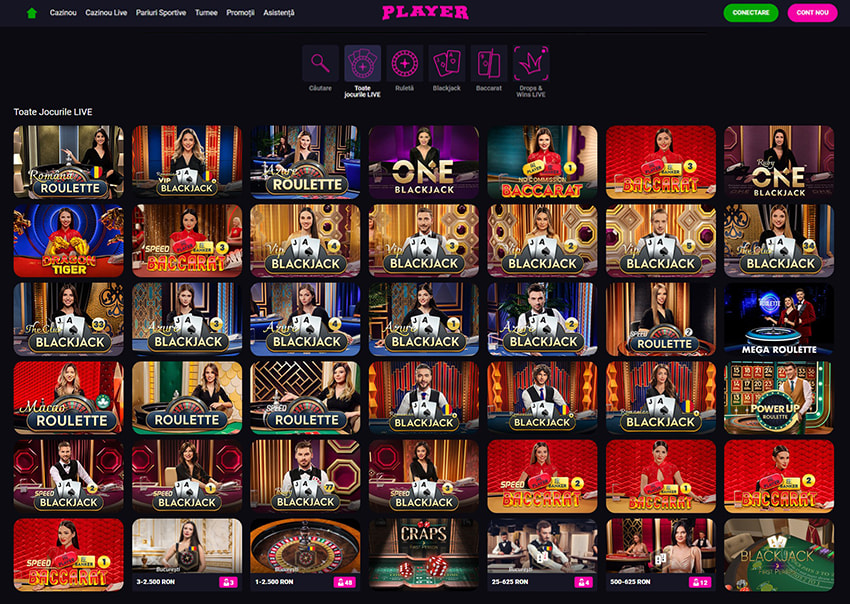 Platforma Player Casino Live 