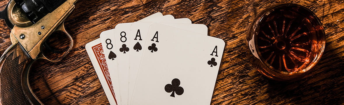 A Hand That Consists Of Two Pairs of Black Aces and Black Eights 