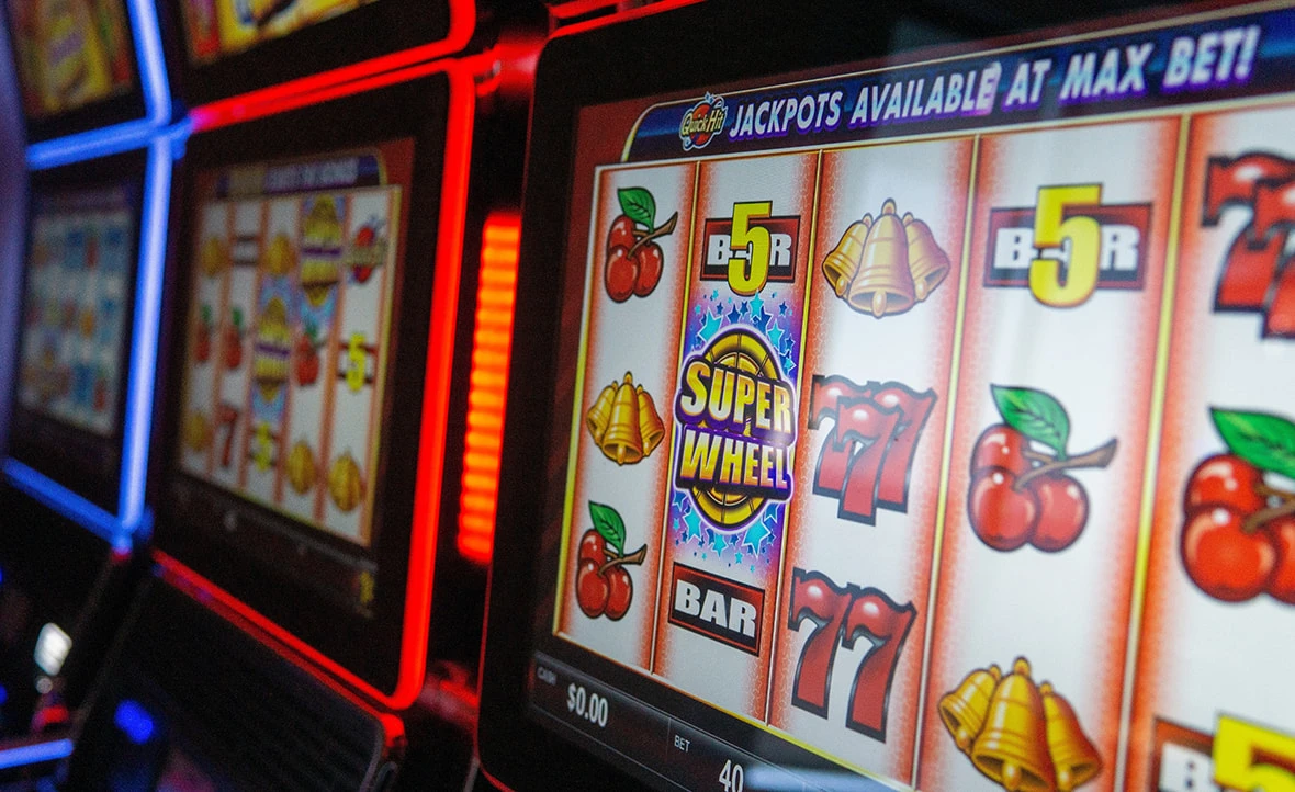 A Row of Slot Machines 