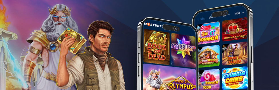 The slot game lobby at Mostbet casino, our top pick for India.