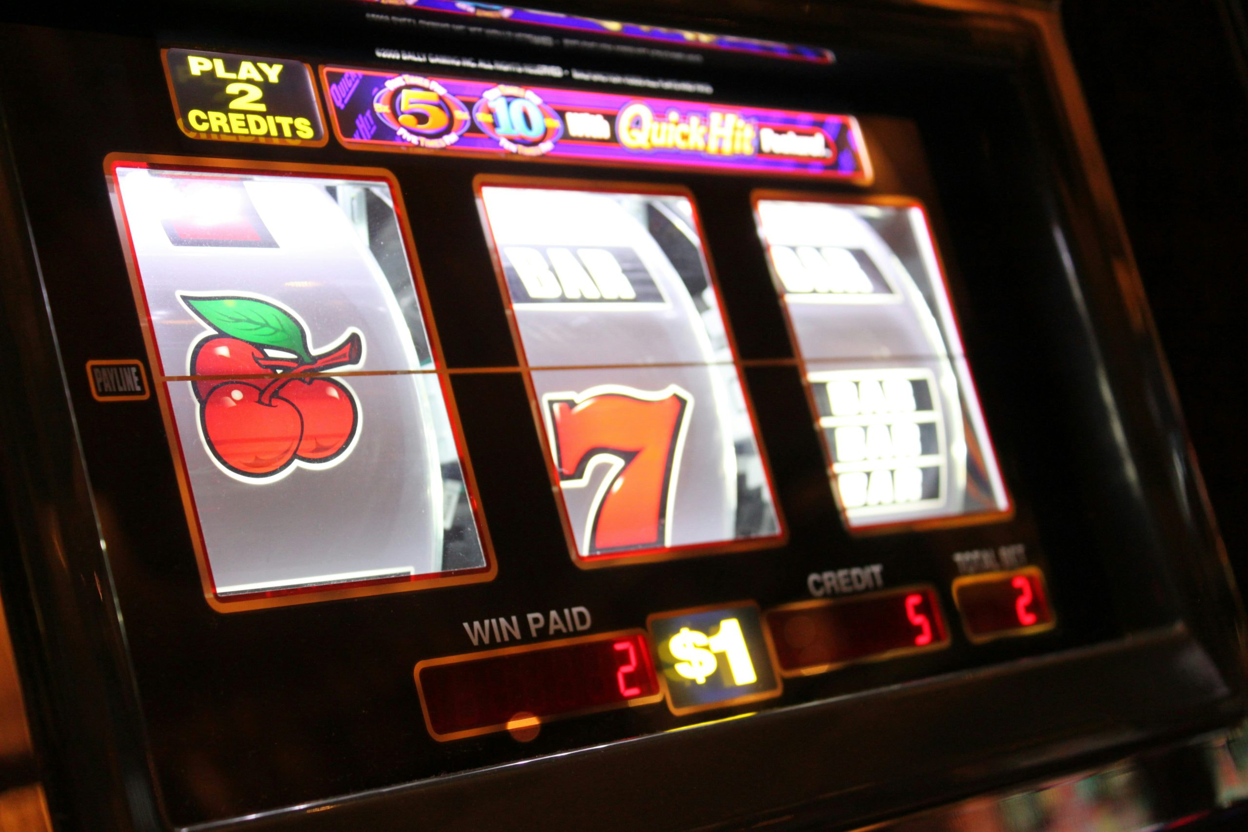 A slot showing fruit machine style symbols 