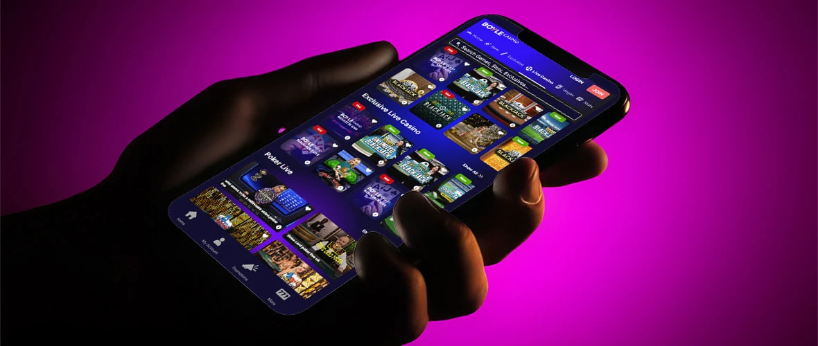 Playtech-powered Live Dealer tables at Boyle Casino — viewed on iPhone 14 Pro.