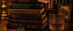 A collection of gambling books