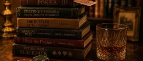 A collection of gambling books