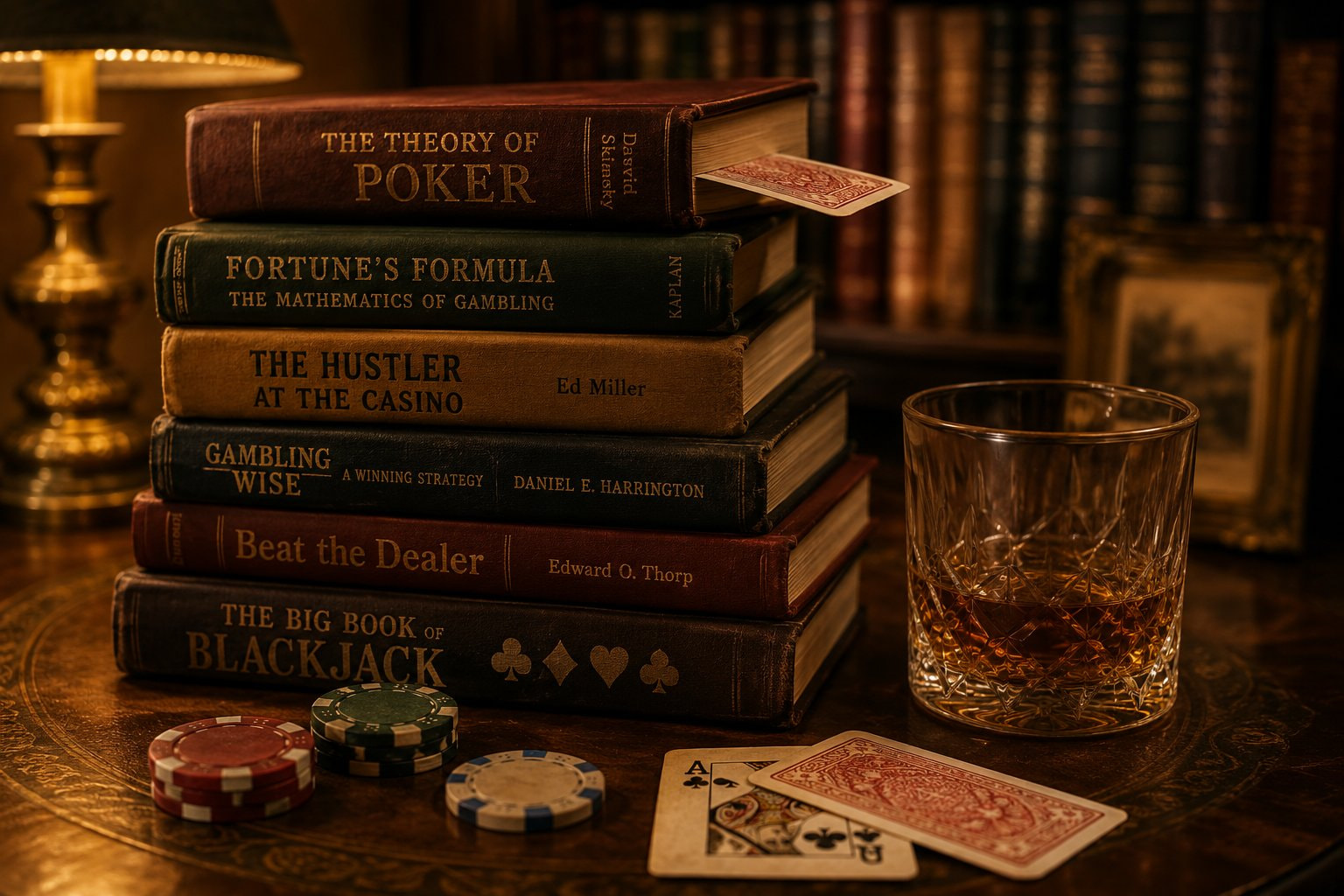 A collection of gambling books
