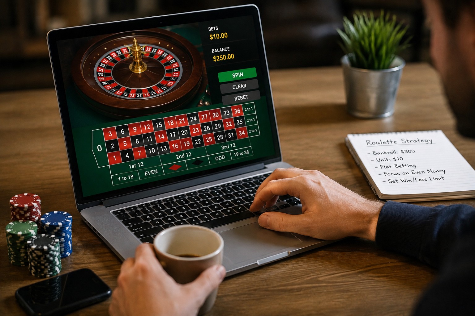 Using a Roulette Betting Strategy at an Online Casino