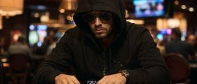 Shady Poker Player in a Casino